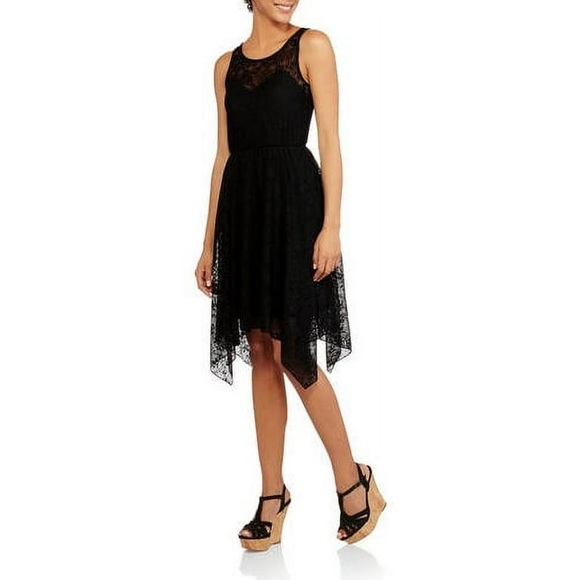 Black Lace Mid Length Dress - Picture 5 of 6